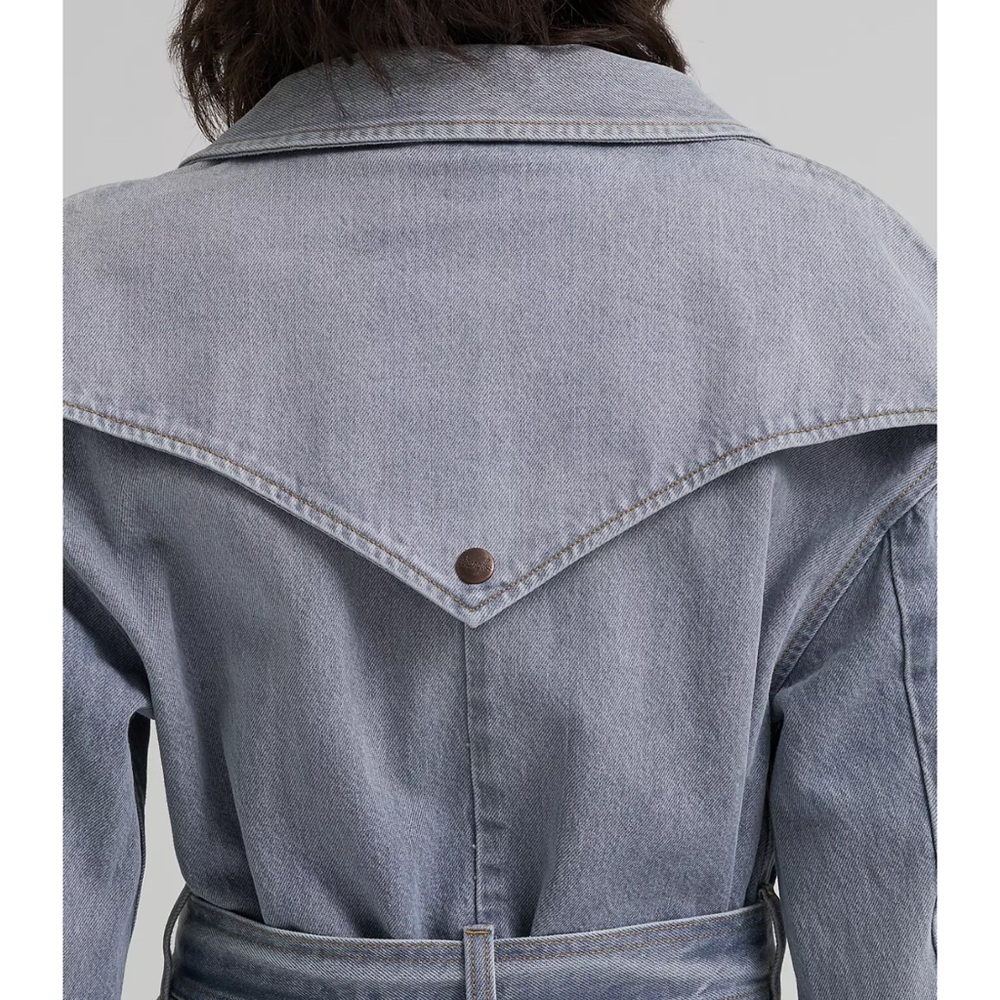 Wrangler Women’s western Denim Trench Coat NWT - Picture 5 of 8